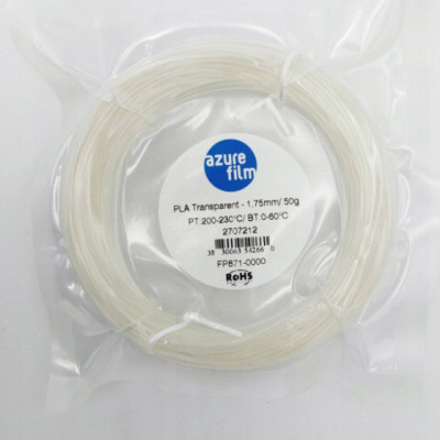 Filament AzureFilm PLA Transparent 1,75 mm 50 g