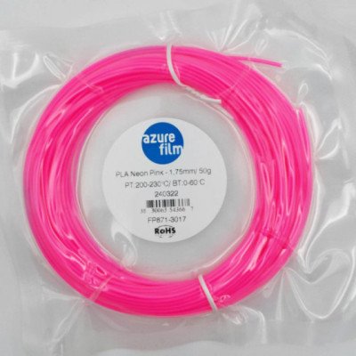 Filament AzureFilm PLA Neon Pink 1,75 mm 50 g