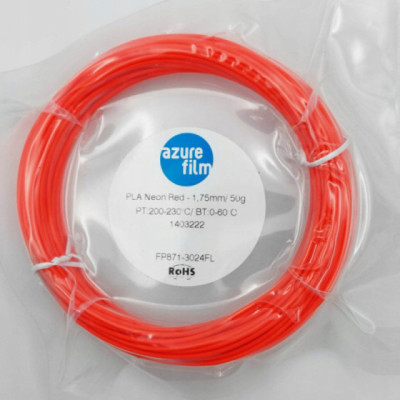 Filament AzureFilm PLA Neon Red 1,75 mm 50 g
