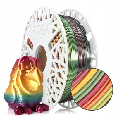 Filament ROSA 3D PLA Rainbow Silk Tropical 1,75 mm 0,8 kg