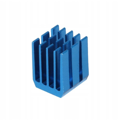 Radiator aluminiowy samoprzylepny 9x9x12 mm - nieb