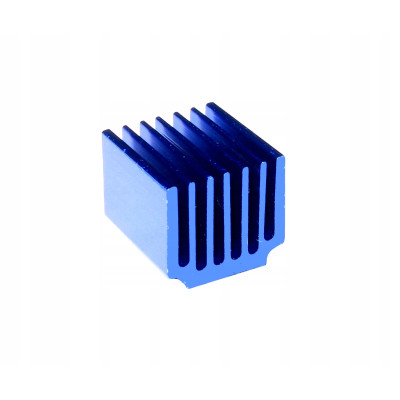 Radiator aluminiowy samoprzylepny 15x15x13 mm - nieb