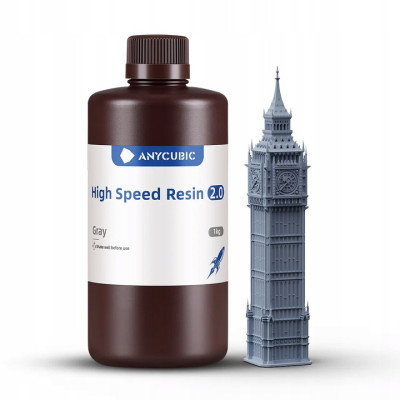 Żywica UV Anycubic High Speed 2.0 Grey Szara 1l 1kg