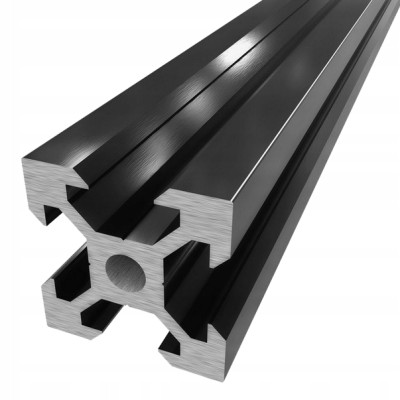 Profil aluminiowy konstrukcyjny V-Slot Czarny 20x20x500 mm